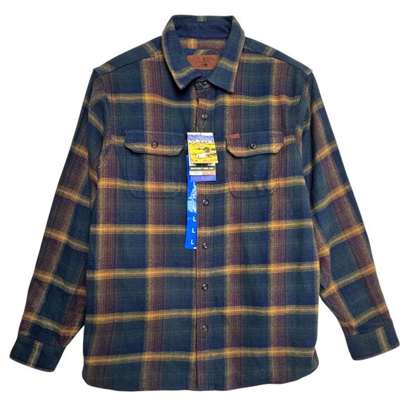 NWT ORVIS BIG BEAR HEAVY PLAID FLANNEL SHIRT SHACKET FALL HERITAGE LARGE - Picture 1 of 9